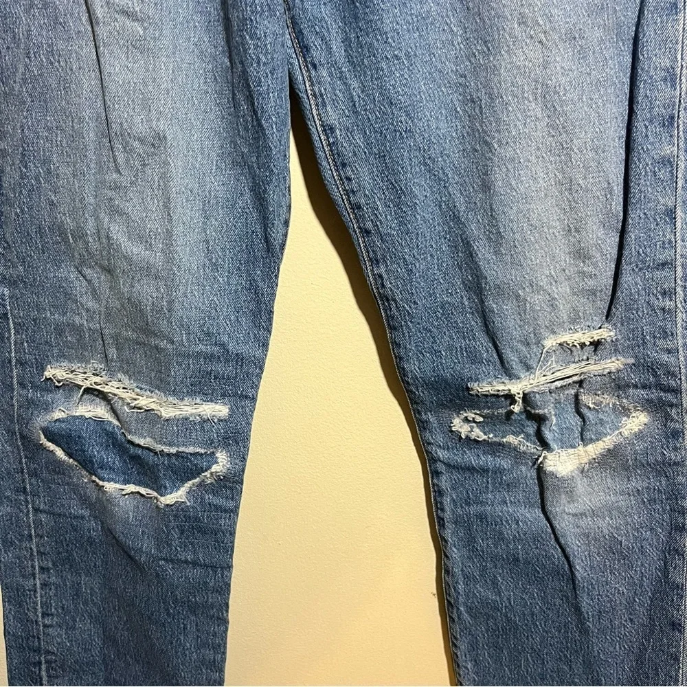 Levi’s Premium 501 ‘93 Straight Fit Men’s Jeans Basil Sky Destructed Medium Wash - Picture 7 of 16